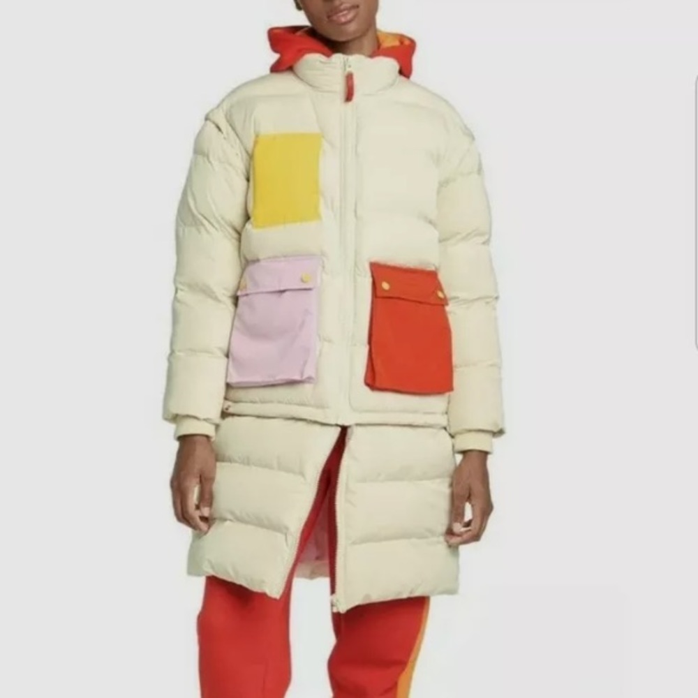 LEGO Collection Target Women's Colorful Puffer Jacket Size XXSmall Unzips 3 ways